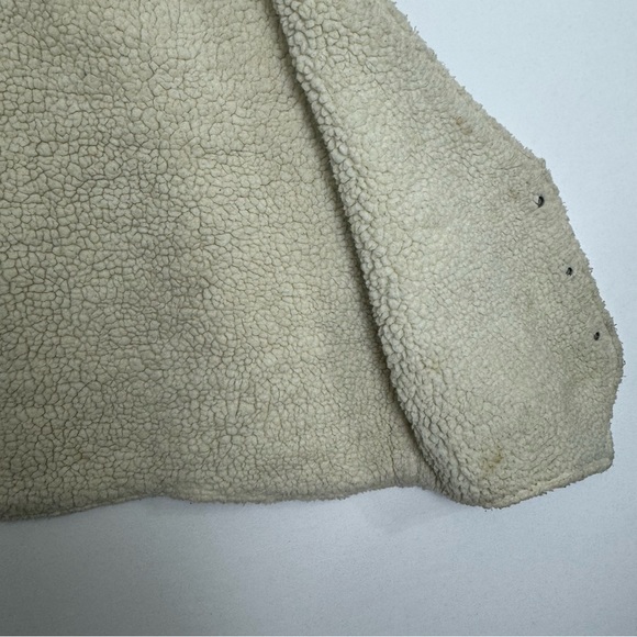 Vintage 70s Levi’s Orange Tab Shearling Lined Denim Vest Snap Button Men’s Large - Picture 6 of 9